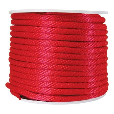 Clean All P7240S00200R01S Solid Braided Poly Derby Rope Red CL2185539